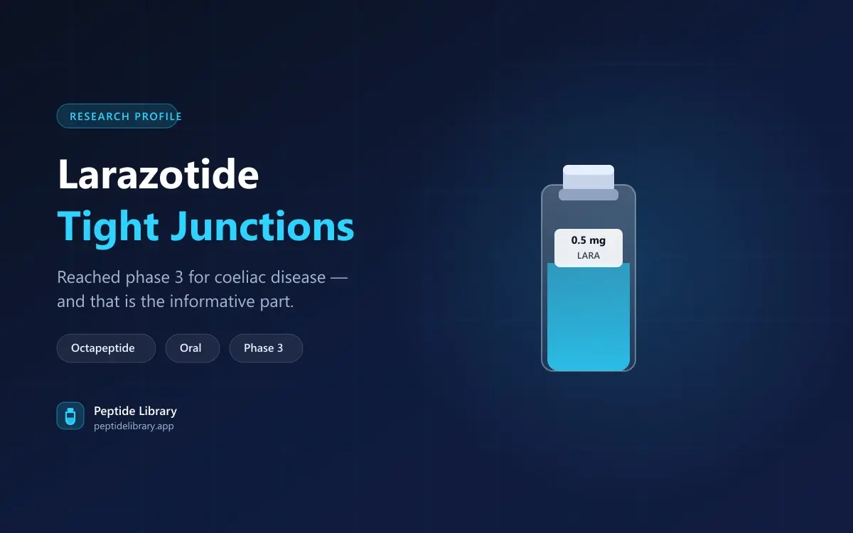 Larazotide: The Tight Junction Peptide That Reached Phase 3 — Peptide Library research guide