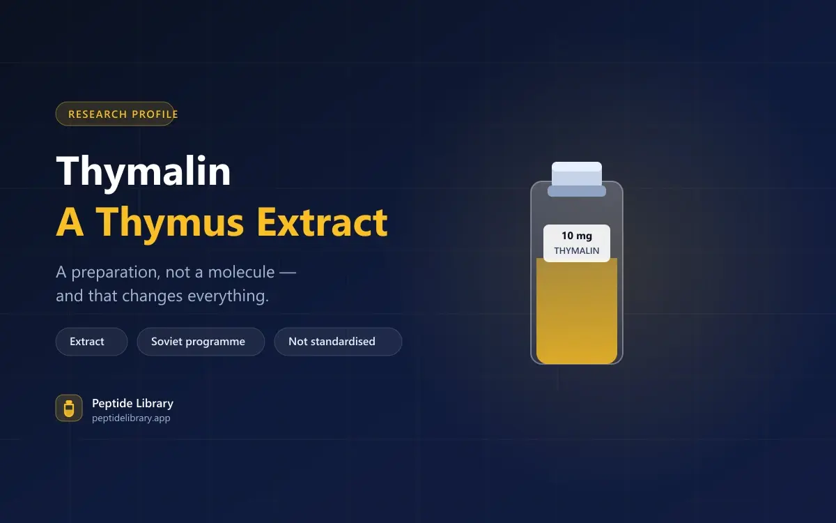 Thymalin: A Thymus Extract From the Soviet Peptide Programme — Peptide Library research guide