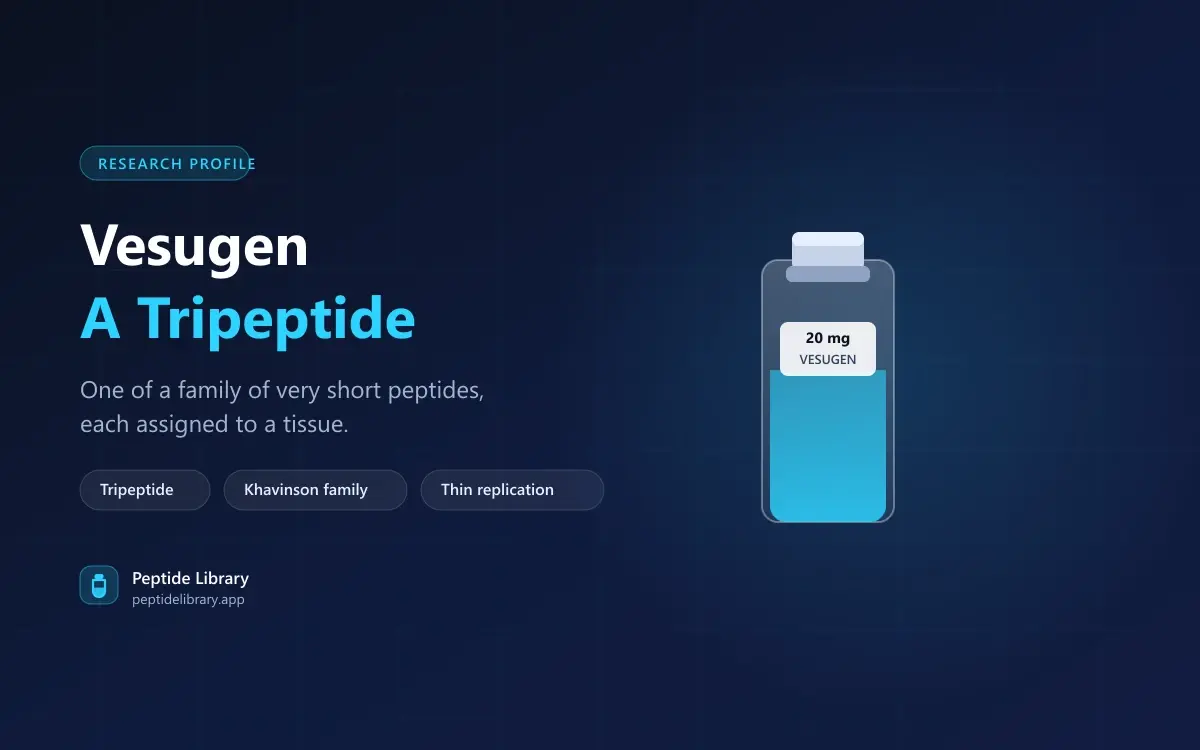 Vesugen: A Three-Amino-Acid Peptide With a Very Specific Claim — Peptide Library research guide