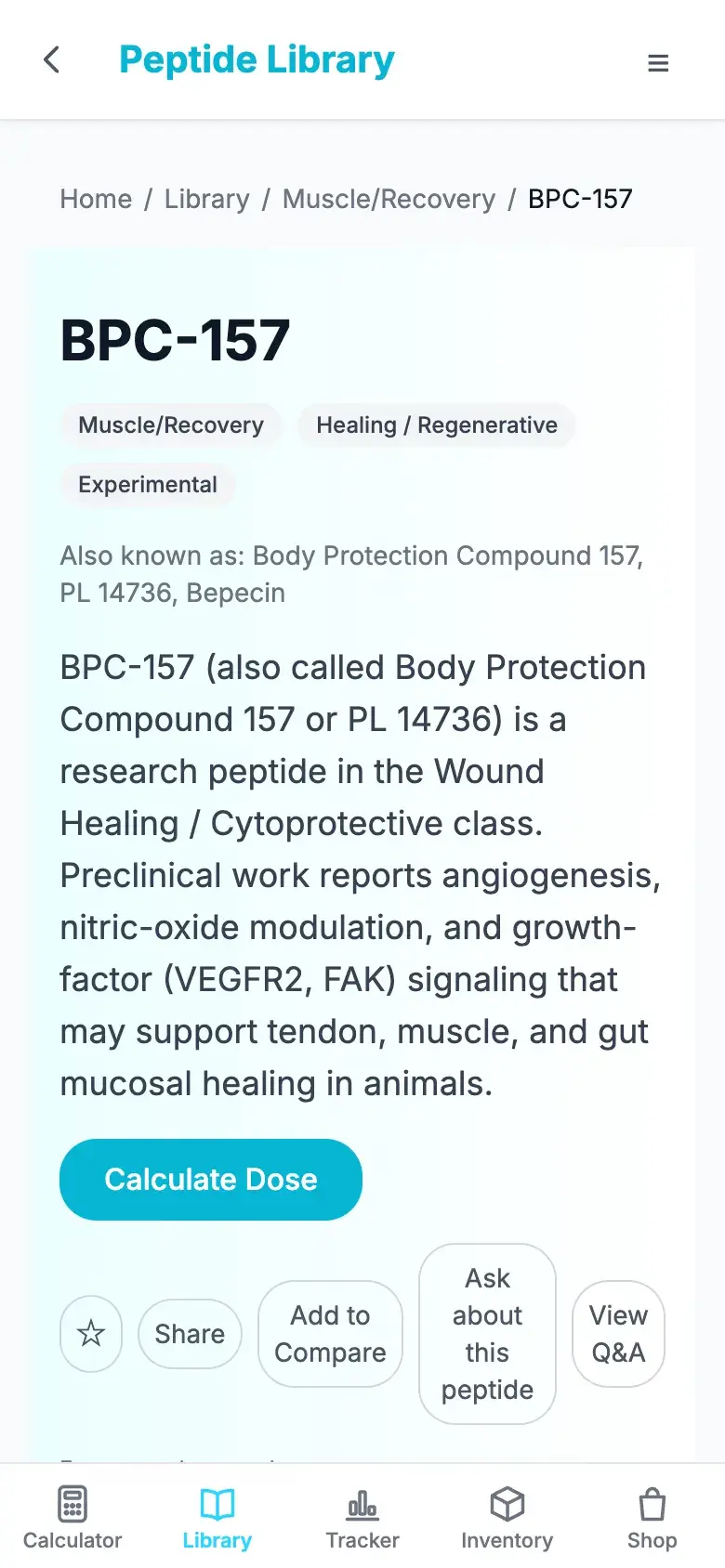 A peptide research profile