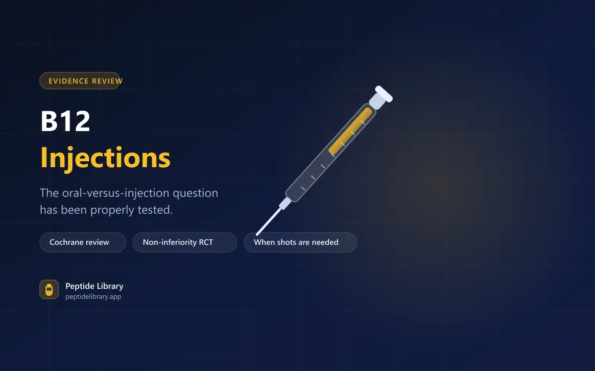 B12 Injections: When They Are Needed and When Tablets Work Just as Well — Peptide Library research guide