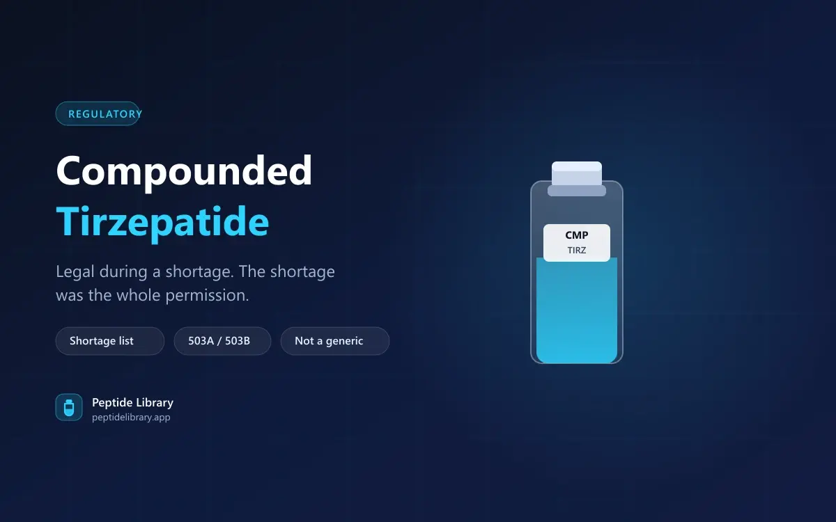 Compounded Tirzepatide: What Changed and Why It Mostly Ended — Peptide Library research guide