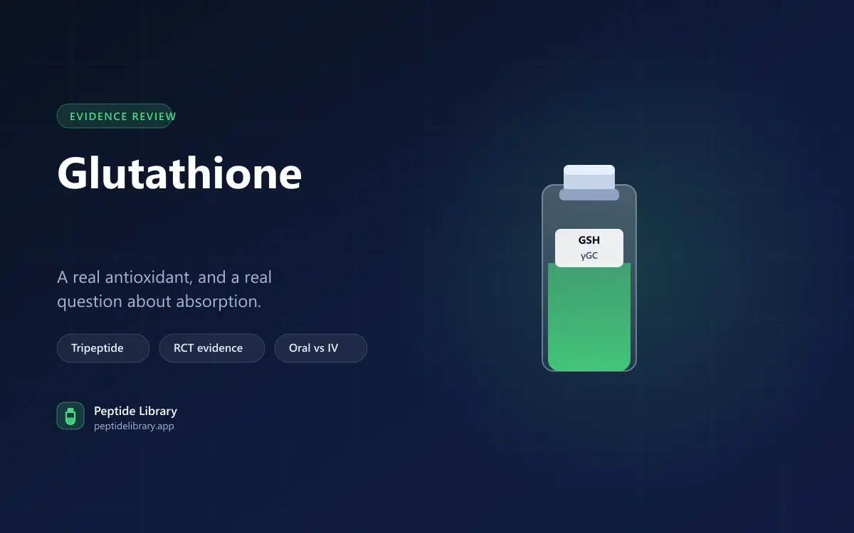 Glutathione: What It Does and Whether Supplements Raise It — Peptide Library research guide