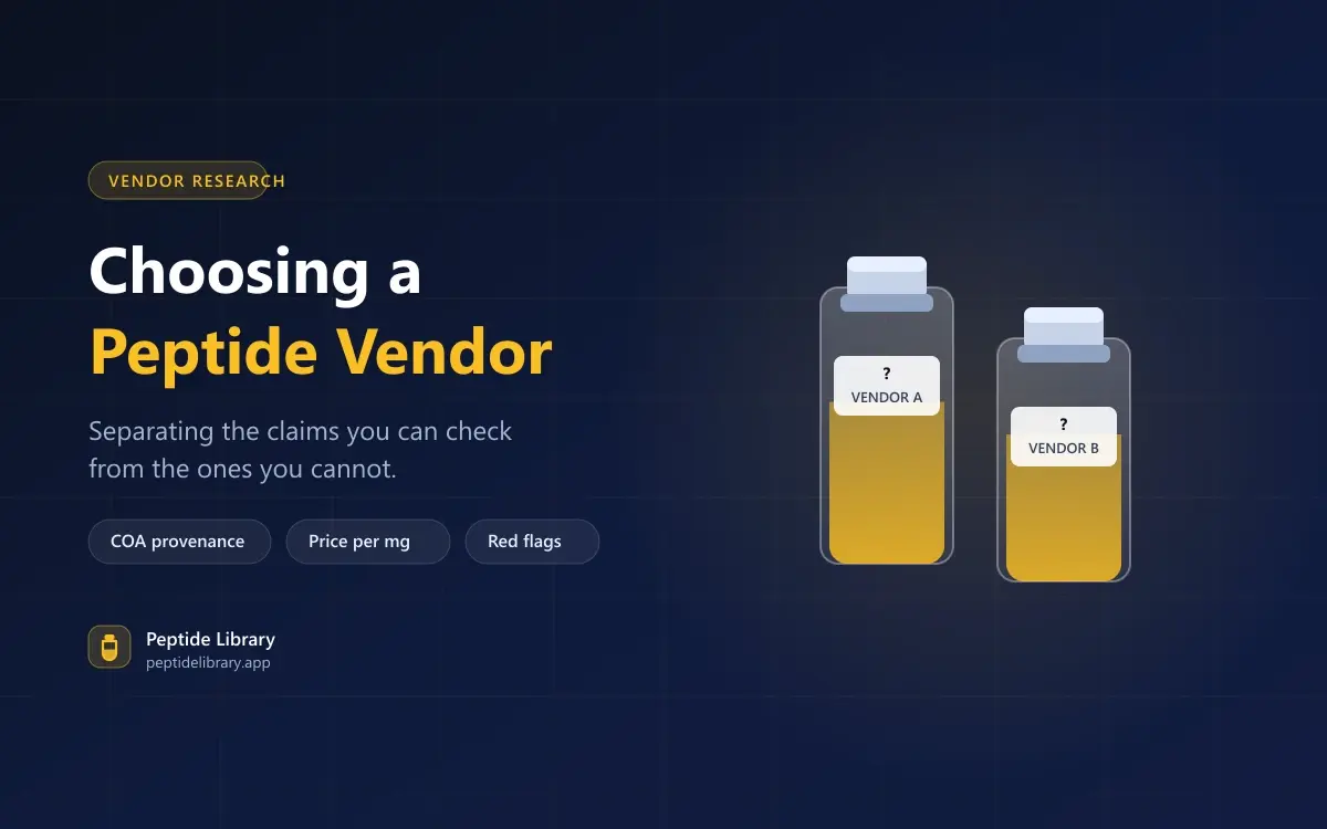 How to Choose a Peptide Vendor: What Can Actually Be Verified — Peptide Library research guide