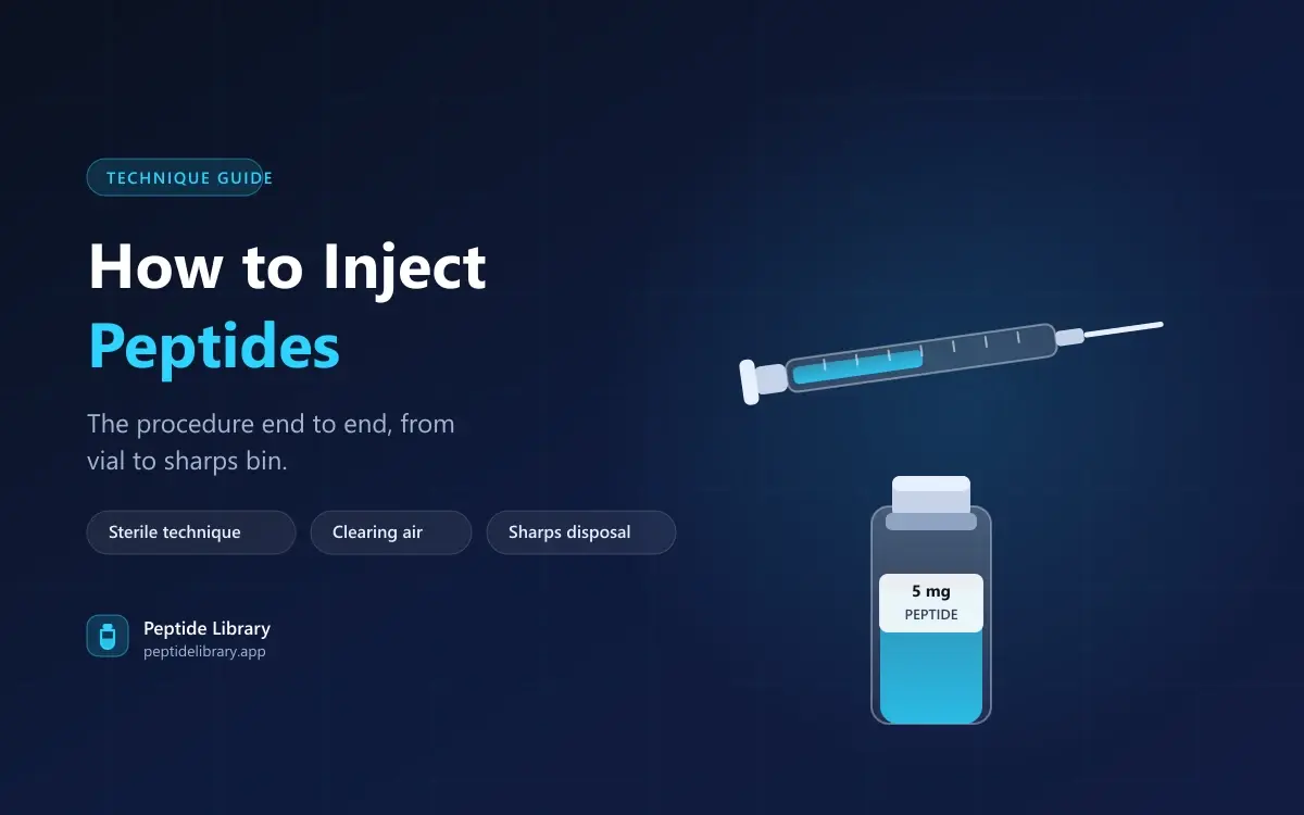 How to Inject Peptides: The Procedure From Vial to Sharps Bin — Peptide Library research guide