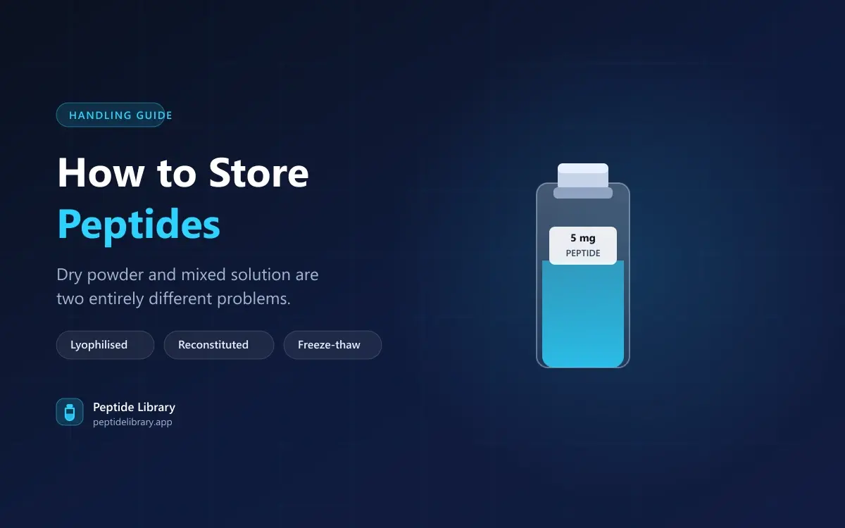 How to Store Peptides: Before and After Reconstitution — Peptide Library research guide