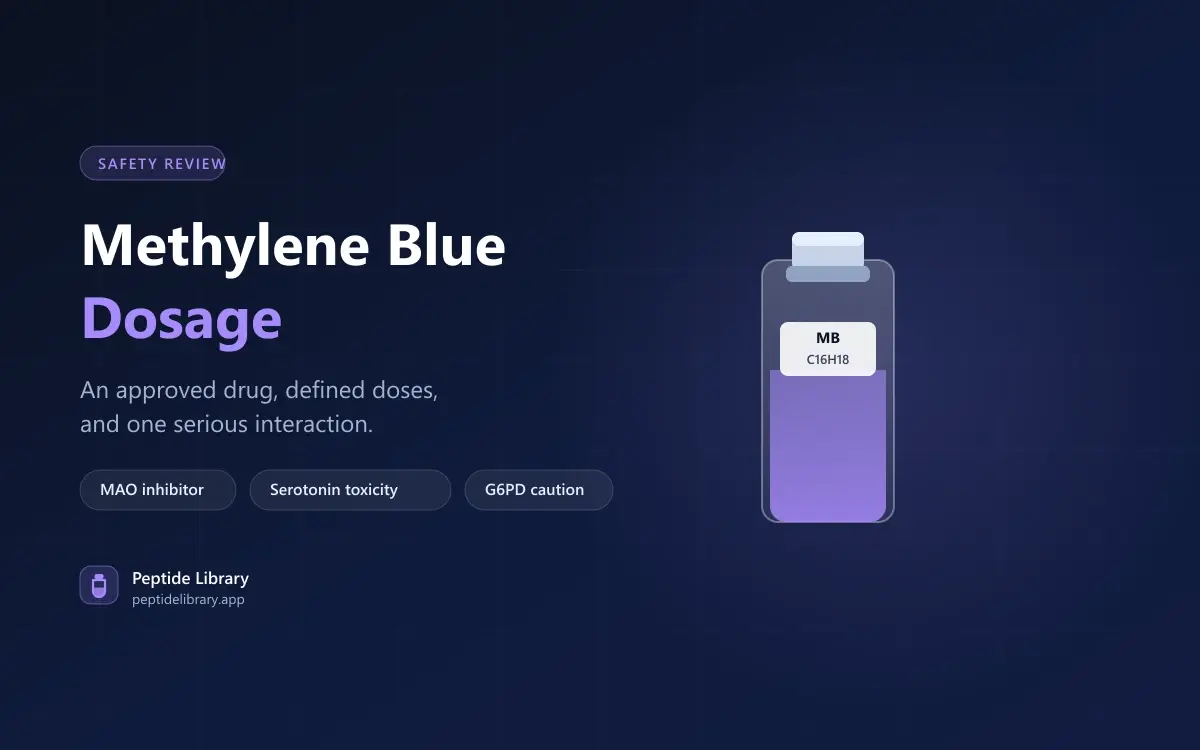Methylene Blue Dosage: Clinical Doses and the Interaction That Matters — Peptide Library research guide
