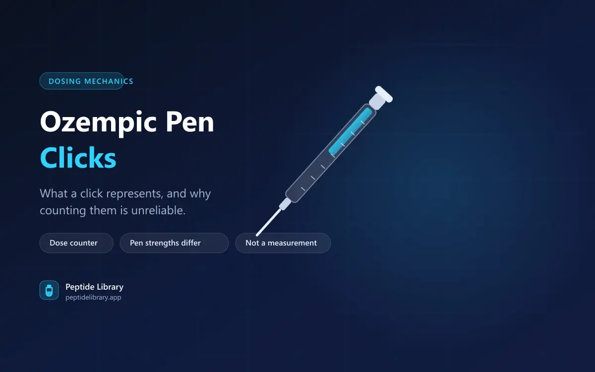 Ozempic Pen Clicks: What the Dose Counter Actually Measures — Peptide Library research guide