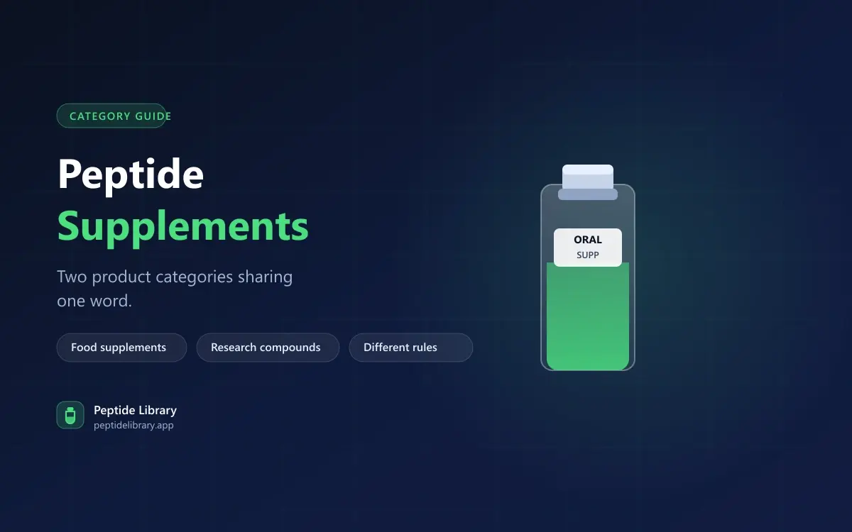 Peptide Supplements: What Is Actually in the Bottle — Peptide Library research guide