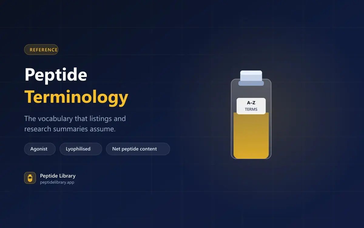 Peptide Terminology: A Plain Glossary — Peptide Library research guide