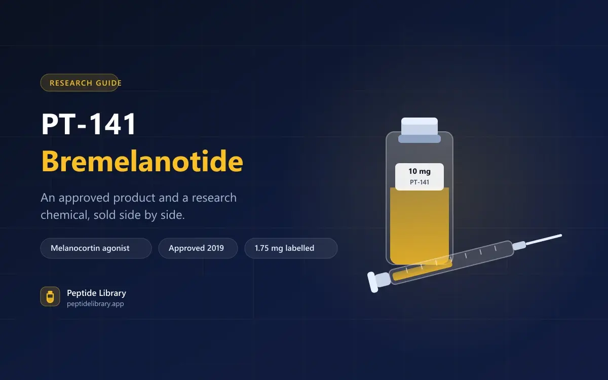 PT-141 (Bremelanotide): An Approved Drug and a Research Chemical at the Same Time — Peptide Library research guide