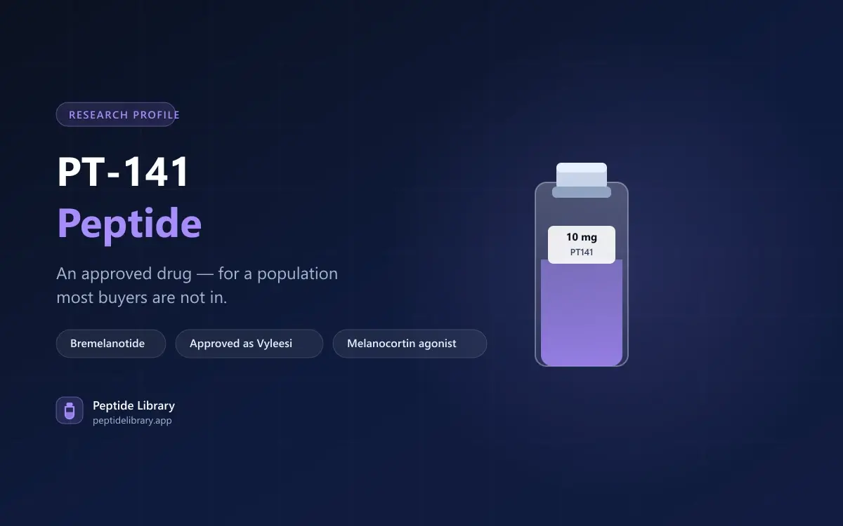 PT-141 Peptide: What Bremelanotide Is and What It Is Approved For — Peptide Library research guide