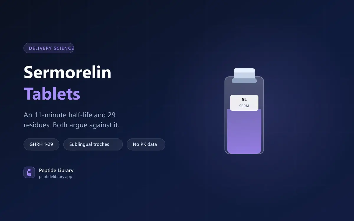 Sermorelin Tablets: Why Oral and Sublingual Forms Are a Hard Sell — Peptide Library research guide