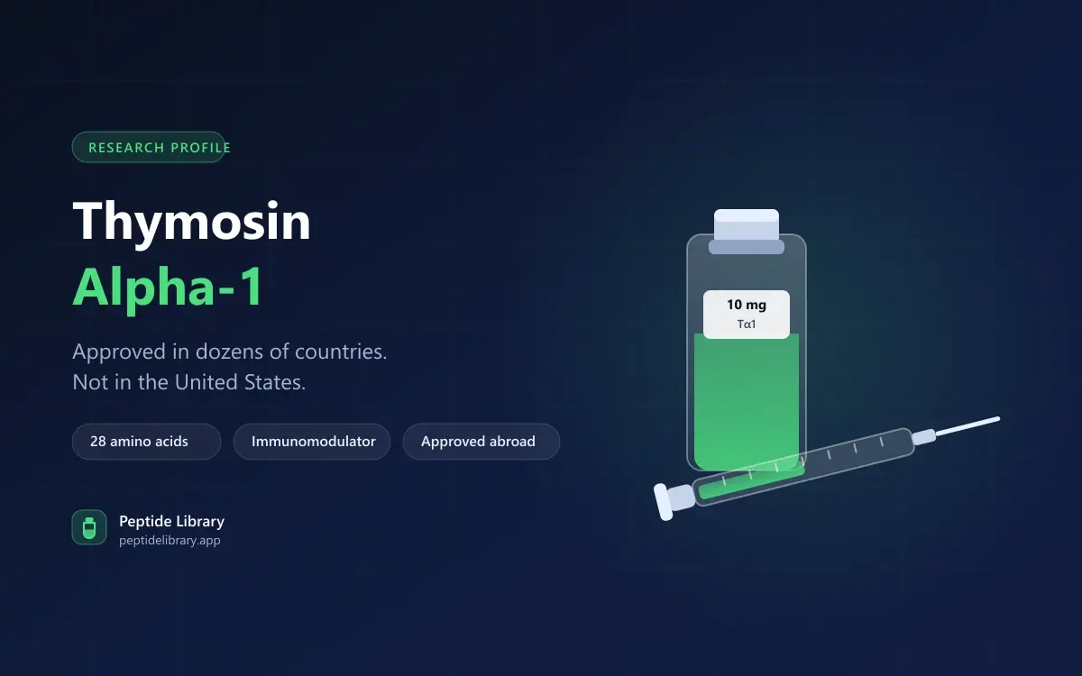 Thymosin Alpha-1: An Approved Immune Drug in Much of the World — Peptide Library research guide