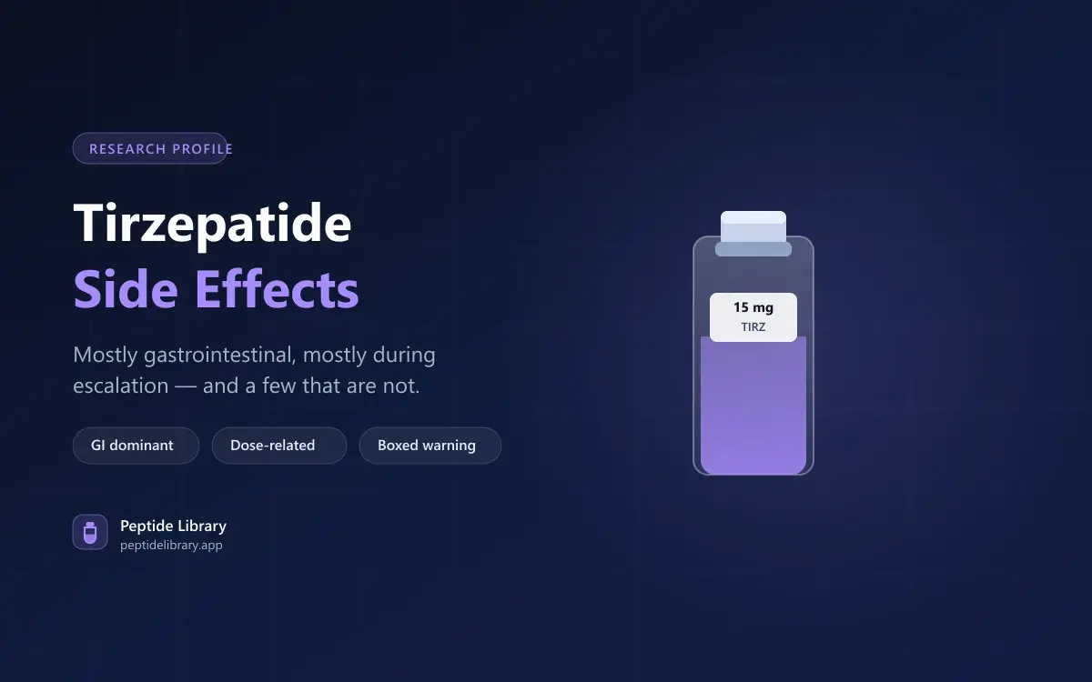 Tirzepatide Side Effects: What the Label and the Trials Report — Peptide Library research guide
