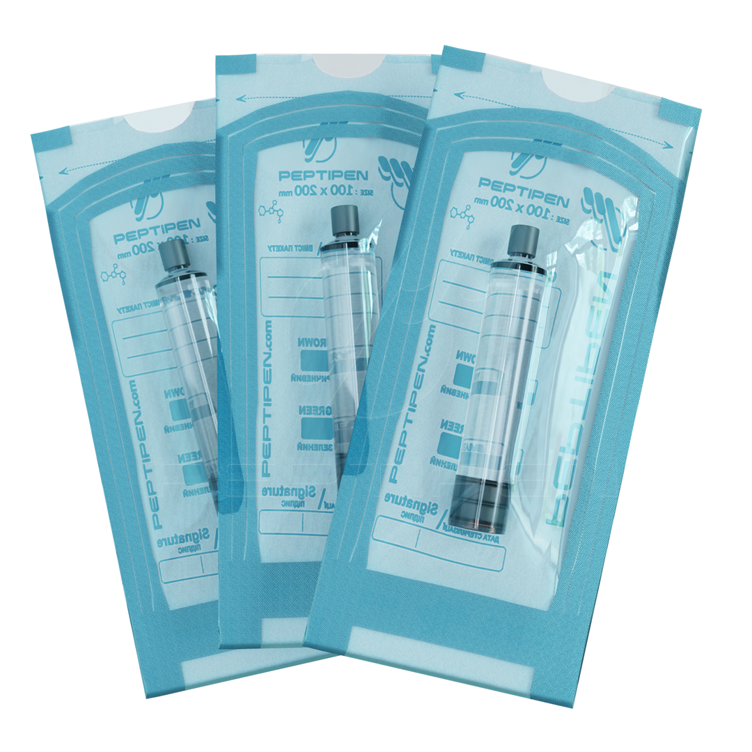 Three Pack of 3ml Individually Wrapped Glass Cartridges For Peptide Pen