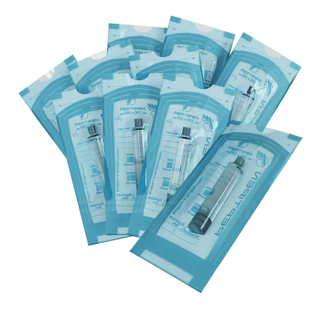 Ten Pack of Individually Wrapped Glass Cartridges For Peptide Pen