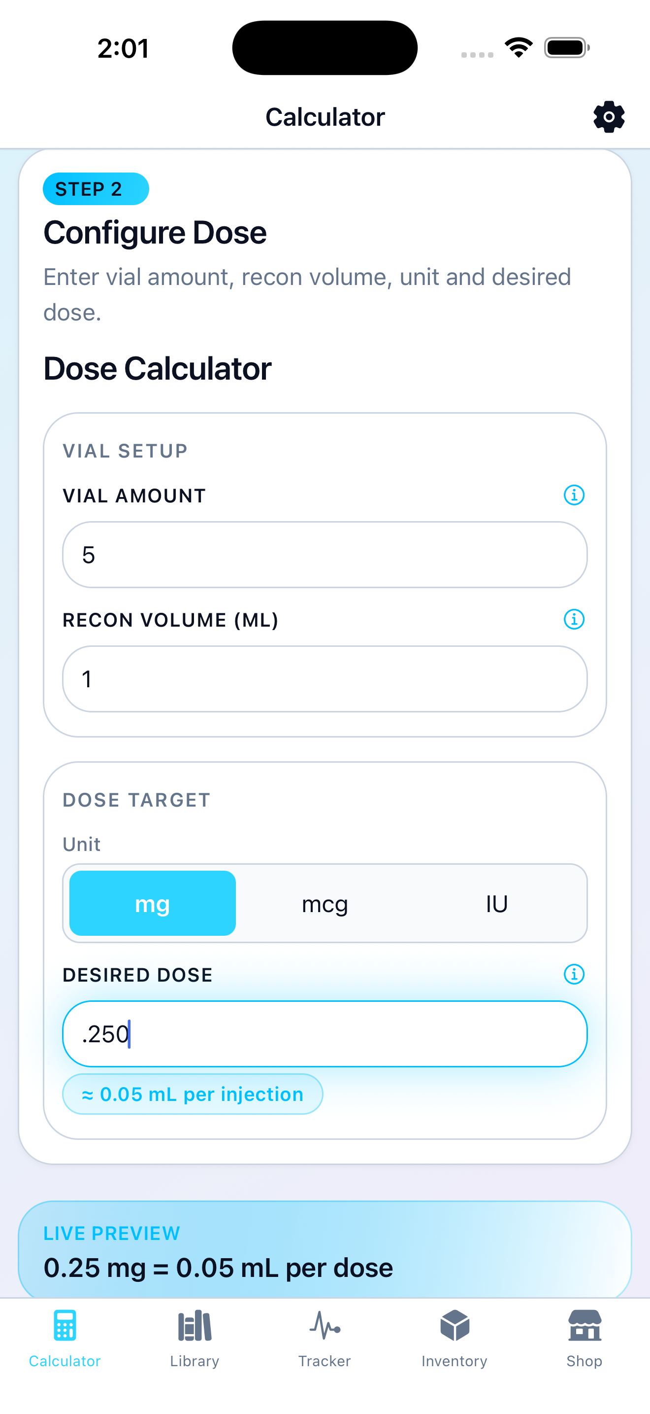 Peptide Library app screenshot 2